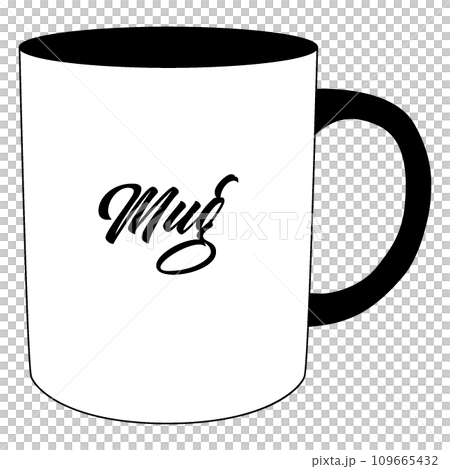 Simple mug illustration (monochrome) 109665432
