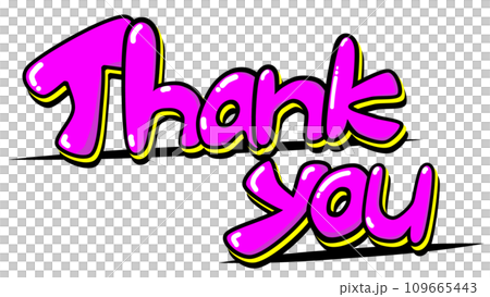 Thank you Thank you English alphabet graffiti paint 109665443