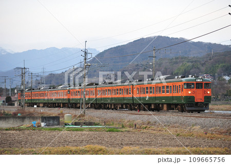 上越線　後閑ー沼田　JR東日本　115系　T1040＋T1046編成（高崎） 109665756