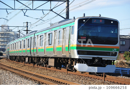 高崎線　熊谷ー行田　JR東日本　E231系1000番台　U586編成（小山） 109666258