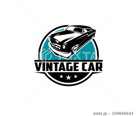vintage car of 1932. isolated with view from the front. Best for badges, emblems, vintage car industry. available in eps 10 vintage car of 1932. isolated with view from the front. Best for badges, emblems, vintage car industry. available in eps 10 109666683