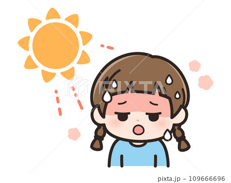 熱中症の女の子のイラスト 109666696