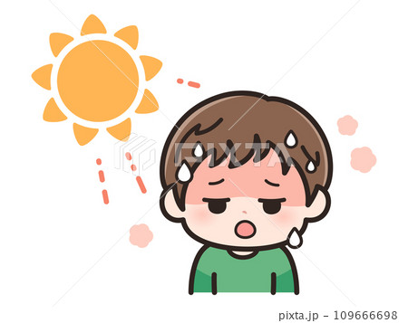 熱中症の男の子のイラスト 109666698