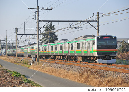 高崎線　岡部ー深谷　JR東日本　E231系1000番台　K-39編成（国府津） 109666703