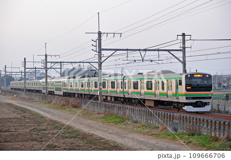 高崎線　岡部ー深谷　JR東日本　E231系1000番台　K-11編成（国府津） 109666706