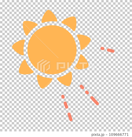 Illustration of cute sun and sunlight Illustration of cute sun and sunlight 109666771