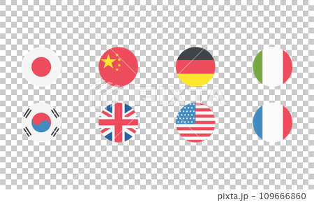 round national flag round national flag 109666860