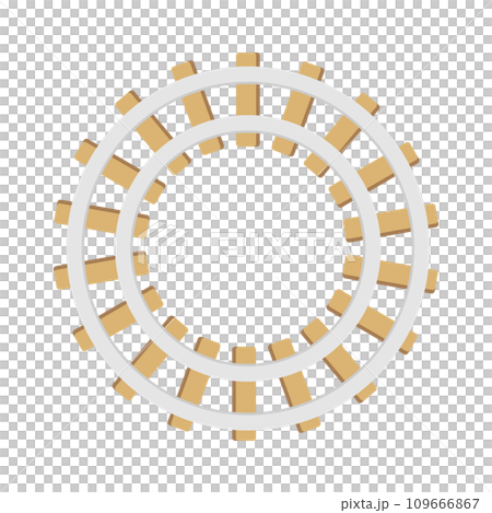 round railroad tracks 109666867