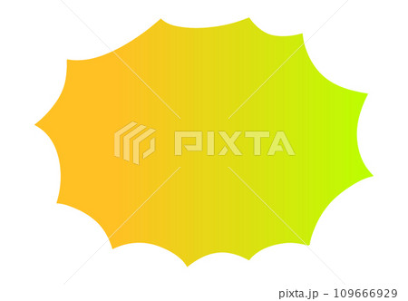グラデーション爆弾吹き出し　イエロー系 109666929