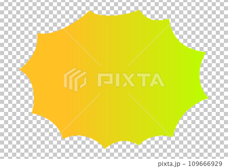 グラデーション爆弾吹き出し　イエロー系 109666929