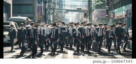 日本人男性 ビジネスマン 日本人男性 ビジネスマン 109667345