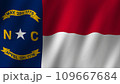 North Carolina flag waving in the wind, Flag of North Carolina images 109667684