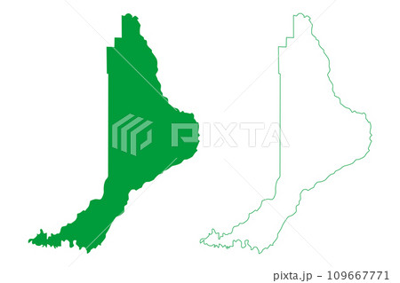 Alto Alegre dos Parecis municipality (State of Rondonia, RO, Municipalities of Brazil, Federative Republic of Brazil) map vector illustration, scribble sketch map 109667771