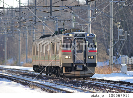 千歳線 北広島ー上野幌 JR北海道 731系 G-113編成(札幌) 千歳線 北広島ー上野幌 JR北海道 731系 G-113編成(札幌) 109667913