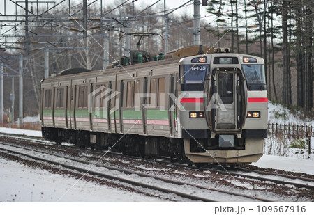 千歳線 北広島ー上野幌 JR北海道 731系 G-105編成(札幌) 千歳線 北広島ー上野幌 JR北海道 731系 G-105編成(札幌) 109667916