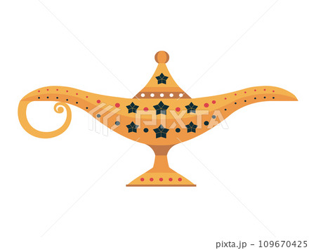 Traditional Arabic Oil Genie Lamp Icon 109670425