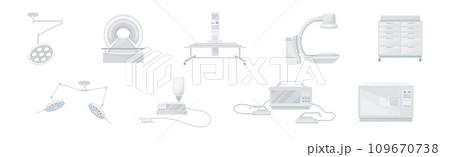 Medical Diagnostic Equipment and Clinic Device Vector Set Medical Diagnostic Equipment and Clinic Device Vector Set 109670738