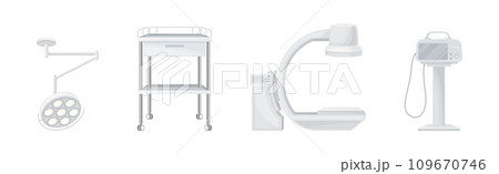 Medical Diagnostic Equipment and Clinic Device Vector Set 109670746