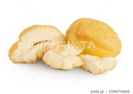 roasted peeled chestnut isolated on white background wit full depth of field. 109670866