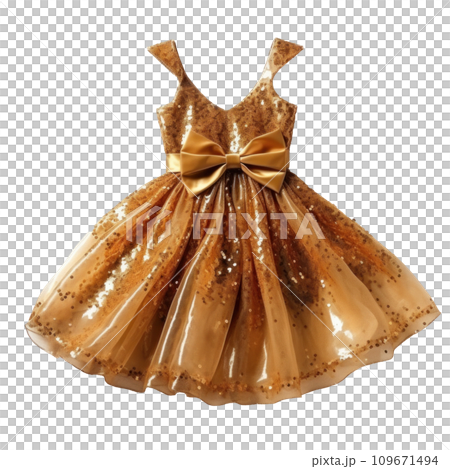 glitter party dress isolated 109671494