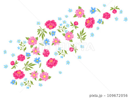 Background with pretty flowers. Beautiful decorative natural plants and leaves. Background with pretty flowers. Beautiful decorative natural plants and leaves. 109672056