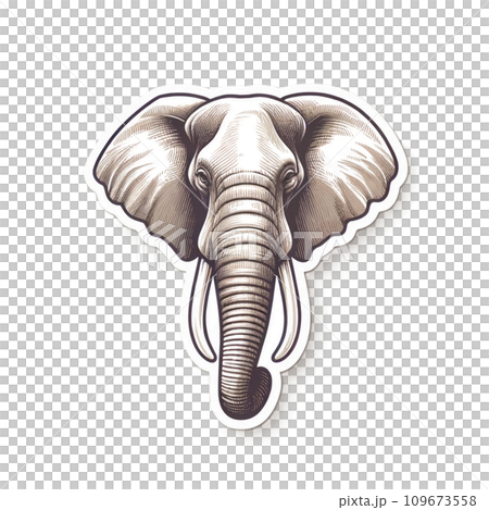 minimalistic elephant sticker minimalistic elephant sticker 109673558
