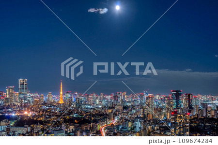 月光に照らされる大都会東京 Nov.2023 月光に照らされる大都会東京 Nov.2023 109674284