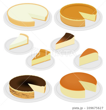 チーズケーキのイラストセット 109675627