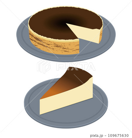 バスクチーズケーキのイラスト 109675630