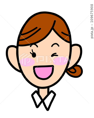 ウィンクするオフィスレディ 109675908