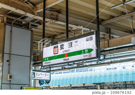 【交通イメージ】駅名標（東京駅） 109676192