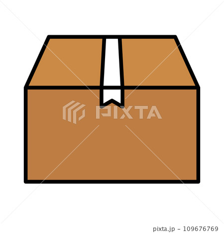 梱包されたダンボール箱のアイコン。ベクター。 梱包されたダンボール箱のアイコン。ベクター。 109676769