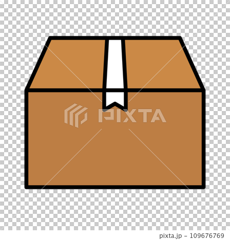 梱包されたダンボール箱のアイコン。ベクター。 梱包されたダンボール箱のアイコン。ベクター。 109676769