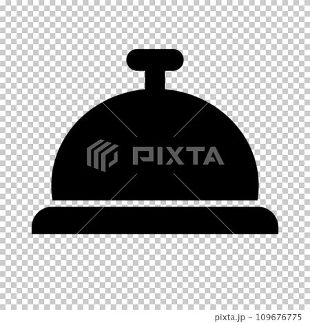 Call bell silhouette icon. vector. 109676775