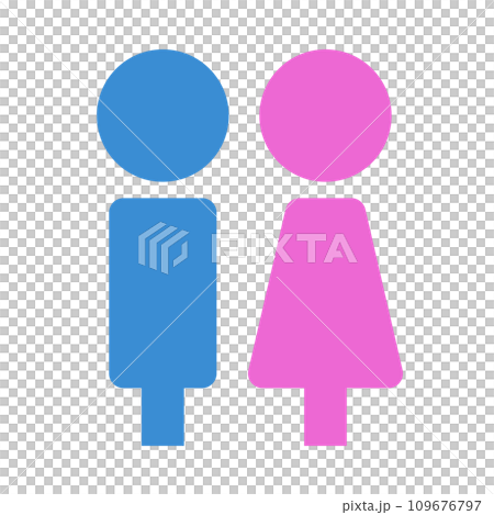 Modern men's and women's toilet icon set. vector. 109676797
