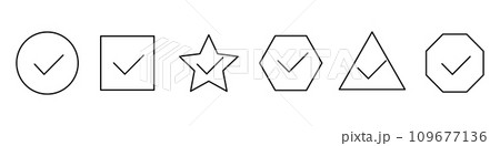様々な形のチェックマークセット 109677136