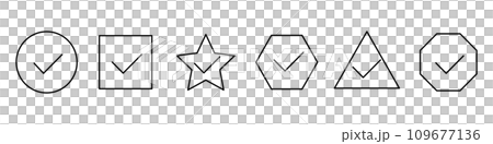 様々な形のチェックマークセット 109677136