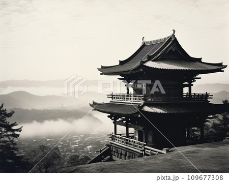 水墨画 清水寺のイラスト素材 [109677308] - PIXTA