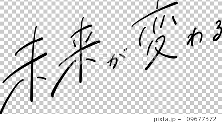 The future will change handwritten letters vector 109677372