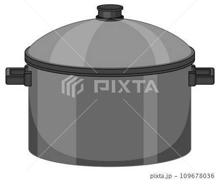 A pot with lid on white background 109678036