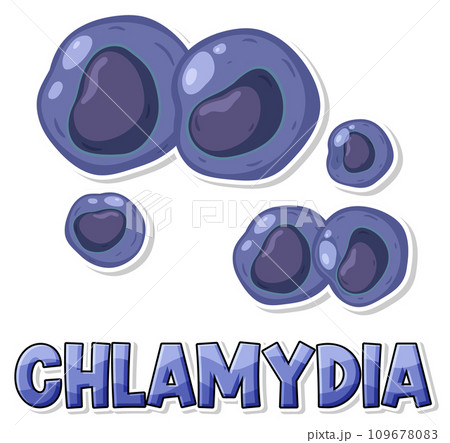 Chlamydia trachomatis virus on white background 109678083
