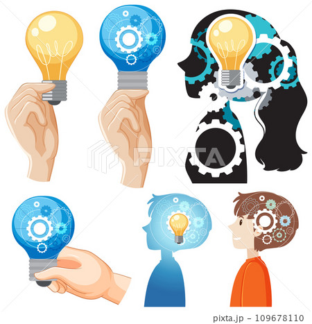 Icon of innovation and creativity logo 109678110