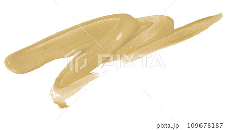 Light brown brush isolated on white background. Watercolor Light brown brush isolated on white background. Watercolor 109678187