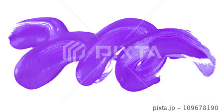 Purple brush isolated on white background. Watercolor 109678190