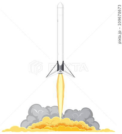 Rocket Launching into Space Concept Rocket Launching into Space Concept 109678673