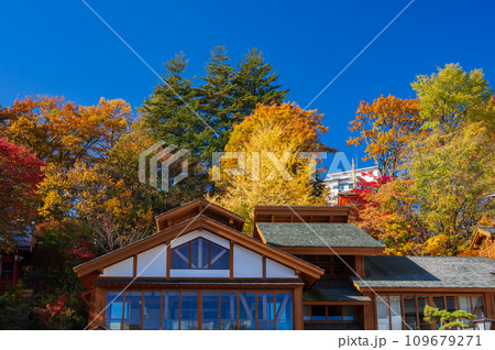草津温泉の秋 光泉寺の紅葉 御座之湯 草津温泉の秋 光泉寺の紅葉 御座之湯 109679271