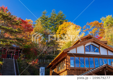 草津温泉の秋　光泉寺の紅葉　御座之湯 109679277