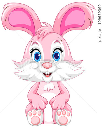 Cute Rabbit Cartoon Character Vector 109679360
