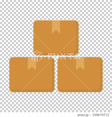 積まれたダンボール箱のアイコン。ベクター。 109679715