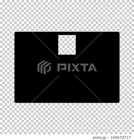 簡單的紙板箱輪廓圖示。向量。 109679717